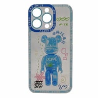 Nettech Apple iPhone 13 Pro Uyumlu Kristal Carachter Seri Arka Koruma Kılıf (Mavi) NT94957