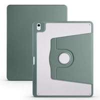 Apple iPad Air 13 2024 Kılıf Zore Termik Kalem Bölmeli Dönebilen Standlı Kılıf  Koyu Yeşil
