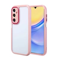 Galaxy A15 Kılıf Kamera Korumalı Renkli Kenar ve Çerçeve Tasarımlı Zore Vitamin Kapak  Mürdüm