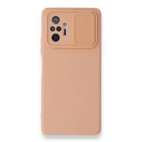 Nettech Xiaomi Redmi Note 10 Pro 4G Uyumlu Kızaklı Kamera Korumalı Arka Koruma Kılıf (Pembe) NT87164