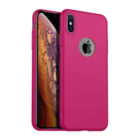 Nettech Apple iPhone XS Max Uyumlu Suide Arka Koruma Kılıf (Pembe) NT81688