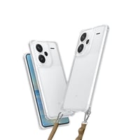 Xiaomi Redmi Note 13 Pro Plus 5G Kılıf Airbagli Takılabilir Askı Aparatlı Zore Snap Silikon Kapak  Şeffaf