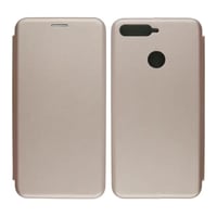 Nettech Huawei Y6 2018 Uyumlu Lüx Seri Kapaklı Kılıf (Rose Gold) VR18221