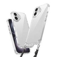 Apple iPhone 16 Kılıf Airbagli Takılabilir Askı Aparatlı Zore Snap Silikon Kapak  Şeffaf