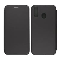 Nettech Samsung Galaxy A20 Uyumlu Lüx Seri Kapaklı Kılıf (Siyah) VR18163