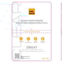 Nettech Uyumlu Ön Koruma Telefon Mat Kesme Nano Ekran Koruyucu (Şeffaf) NT85101
