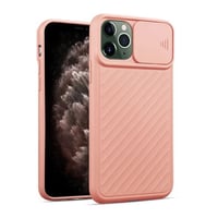Nettech Apple iPhone 11 Pro Uyumlu Kızaklı Kamera Korumalı Arka Koruma Kılıf (Pembe) NT82150