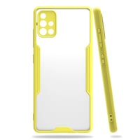 Nettech Samsung Galaxy A71 Uyumlu Platin Seri Arka Koruma Kılıf (Sarı) NT86366