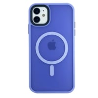 Nettech Apple iPhone 11 Uyumlu Mat Renkli MagSafe Arka Koruma Kılıf (Mor) NT101307