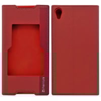 Nettech Sony Xperia Z5 Premium Uyumlu Kapaklı Kılıf Kapaklı Kılıf (Kırmızı) VR4980