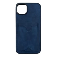 Nettech Apple iPhone 14 Pro Max Uyumlu NTN028 Deri Kartlık Arka Koruma Kılıf (Lacivert) NT107128