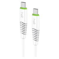 Helt HTDC09 Plastik 100 Cm TypeC To TypeC Şarj ve Data Kablosu (Beyaz) NT31287