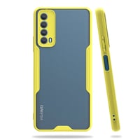 Nettech Huawei P Smart 2021 Uyumlu Platin Seri Arka Koruma Kılıf (Sarı) NT86439