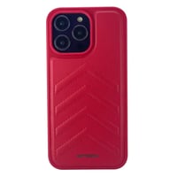 Nettech Apple iPhone 14 Pro Uyumlu Lynko Co Deri Seri Arka Koruma Kılıf (Kırmızı) NT101723