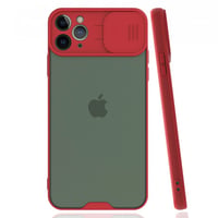 Nettech Apple iPhone 11 Pro Max Uyumlu Platin Kamera Kızaklı Arka Koruma Kılıf (Kırmızı) NT84735