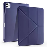 Apple iPad Pro 11 2024 Kılıf Zore Tri Folding Kalem Bölmeli Standlı Kılıf  Lacivert