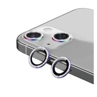 Nettech Apple iPhone 14 Uyumlu Diamond Taşlı Model Kamera Cam Koruyucu (Gökkuşağı) NT97512