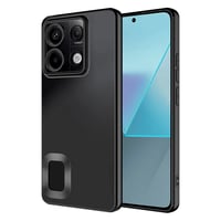 Xiaomi Redmi Note 13 4G Kılıf Kamera Korumalı Logo Gösteren Zore Omega Kapak  Siyah
