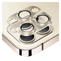 Nettech Apple iPhone 12 Pro Max Uyumlu Metalik Seri Kamera Cam Koruyucu (Gold) NT90381