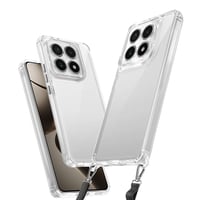 Xiaomi 14T Pro Kılıf Airbagli Takılabilir Askı Aparatlı Zore Snap Silikon Kapak  Şeffaf