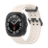 Galaxy Watch Ultra 47mm Zore KRD118 Tırtıklı Tasarım Silikon Kordon  Starlight