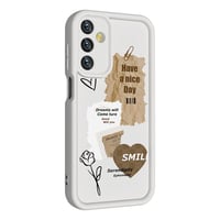 Galaxy A25 Kılıf Kamera Korumalı Baskılı Arka Yüzey Zore Klas Kapak  Beyaz