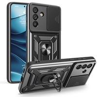 Galaxy A56 Kılıf Magnetik Standlı Kamera Korumalı Zore Sürgülü Vega Kapak Siyah