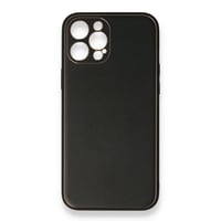 Nettech Apple iPhone 13 Pro Max Uyumlu Coco Leather Seri Arka Koruma Kılıf (Siyah) NT90467