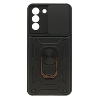 Nettech Samsung Galaxy S21 Plus Uyumlu Kızaklı Panzer Seri Arka Koruma Kılıf (Siyah) NT86215