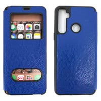 Nettech Realme 5i Uyumlu Pencereli Kapaklı Kılıf (Mavi) NT84532