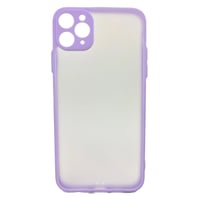Nettech Apple iPhone 11 Pro Uyumlu Kontrast Renkli Tuş Seri Arka Koruma Kılıf (Lila) NT88641
