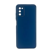 Nettech Samsung Galaxy A03S Uyumlu Coco Leather Seri Arka Koruma Kılıf (Lacivert) NT99866