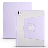 Apple iPad Pro 13 2024 Kılıf Zore Termik Kalem Bölmeli Dönebilen Standlı Kılıf  Lila