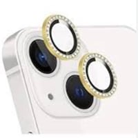 Nettech Apple iPhone 14 Uyumlu Diamond Taşlı Model Kamera Cam Koruyucu (Gold) NT98921