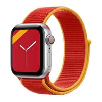 Nettech Apple Watch Seri 44/42 mm Uyumlu İp Örgülü Kordon (Kırmızı) NT91393