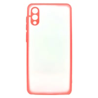 Nettech Samsung Galaxy A02 Uyumlu Kontrast Renkli Tuş Seri Arka Koruma Kılıf (Kırmızı) NT88717