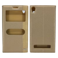 Nettech Vestel Venüs V3 5020 Uyumlu Kapaklı Kılıf Kapaklı Kılıf (Gold) VR4940