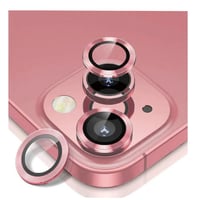 Nettech Apple iPhone 15 Uyumlu Alüminyum Seri Kamera Cam Koruyucu (Pembe) NT103746