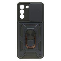 Nettech Samsung Galaxy S21 Plus Uyumlu Kızaklı Panzer Seri Arka Koruma Kılıf (Lacivert) NT86217