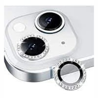 Nettech Apple iPhone 14 Uyumlu Diamond Taşlı Model Kamera Cam Koruyucu (Gri) NT97510