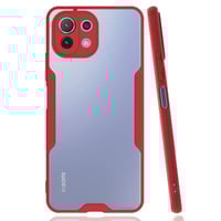 Nettech Xiaomi Mi 11 Lite Uyumlu Platin Seri Arka Koruma Kılıf (Kırmızı) NT86525