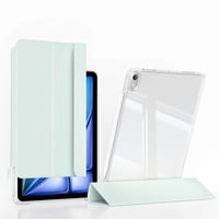 ​Apple iPad Air 13 2024 Kılıf Magnetik Ayrılabilen Airbagli Zore Sliding Tablet Kılıfı  Açık Yeşil