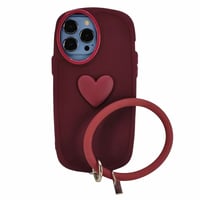 Nettech Apple iPhone 13 Pro Max Uyumlu Halka Bilekli Nano Seri Arka Koruma Kılıf (Kırmızı) NT97300