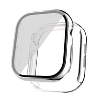 Apple Watch 10 42mm Sert PC Kasa Electroplatink Çerçeveli Ekran Koruyucu Zore Watch Gard 36  Gümüş