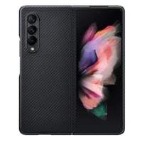 Nettech Samsung Galaxy Z Fold 4 Uyumlu NTN018 Kevlar Carbon Arka Koruma Kılıf (Siyah) NT106460