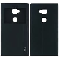 Nettech Huawei Gr5 Uyumlu Pencereli Kapaklı Kılıf (Siyah) VR1983