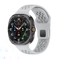Galaxy Watch Ultra 47mm Zore KRD119 Delikli Tasarım Silikon Kordon Gri