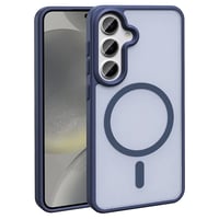 Galaxy S24 FE Kılıf Magsafe Şarj Özellikli Mat Arka Yüzey Zore Sio Kapak  Lacivert