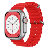 Nettech Apple Watch Series 41 mm Uyumlu Silikon Kordon (Kırmızı) NT102969