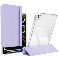 ​​Apple iPad Pro 13 2024 Kılıf Magnetik Ayrılabilen Airbagli Zore Sliding Tablet Kılıfı  Lavender